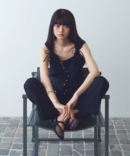 CODE A（コードエー）の「french twill easy trouser（その他パンツ・レディース・ライトグレー系9/ブラック・35/36/38）」の3枚目の写真