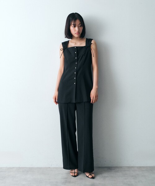 CODE A（コードエー）の「french twill easy trouser（その他パンツ・レディース・ライトグレー系9/ブラック・35/36/38）」の6枚目の写真