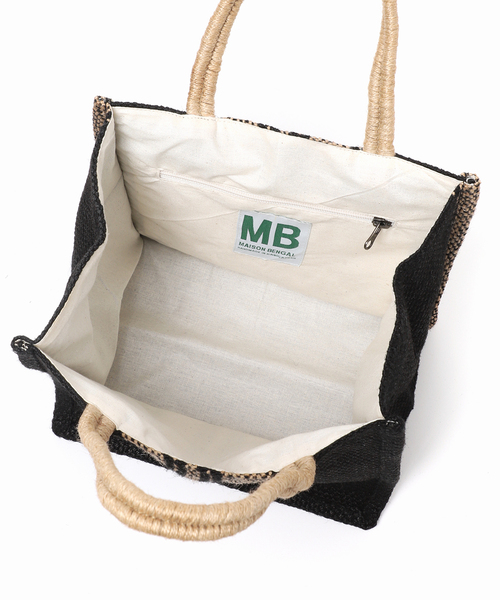 MAISON BENGAL/メゾン ベンガル】SMALL JUTE BOX TOTE：トート