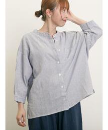 Samansa Mos2 | バンドカラーゆるシャツ(シャツ/ブラウス)