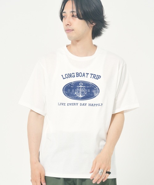 PANHARD(パンハード)の「アソートプリントTEE A(M1)(Tシャツ/カットソー・メンズ・ホワイト系1/ホワイト系2/ライトグレー系1/ホワイト系3/ブラック系2/ホワイト系5/イエロー系2/ブラック系4/サックスブルー系1/イエロー系1/サックスブルー系2/ブラック系1/ホワイト系4/ブラック系3/ライトグレー系2/ホワイト系6・MEDIUM/LARGE/X-LARGE)」の1枚目の写真