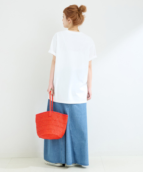 Nikben（ニックベン）の「NIKBEN / ニックベン 別注 NIKBEN ロゴTEE（Tシャツ/カットソー・レディース・グリーン/ホワイト/イエロー・FREE）」の6枚目の写真