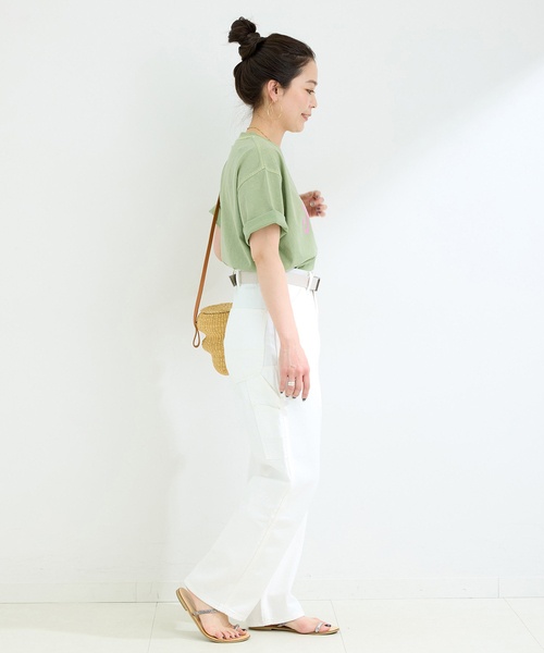 Nikben（ニックベン）の「NIKBEN / ニックベン 別注 NIKBEN ロゴTEE（Tシャツ/カットソー・レディース・グリーン/ホワイト/イエロー・FREE）」の11枚目の写真