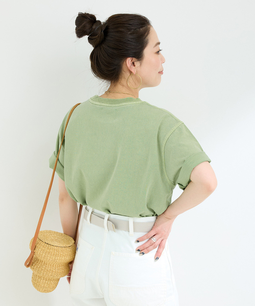 Nikben（ニックベン）の「NIKBEN / ニックベン 別注 NIKBEN ロゴTEE（Tシャツ/カットソー・レディース・グリーン/ホワイト/イエロー・FREE）」の15枚目の写真