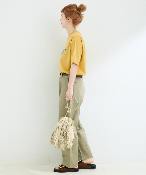 Nikben（ニックベン）の「NIKBEN / ニックベン 別注 NIKBEN ロゴTEE（Tシャツ/カットソー・レディース・グリーン/ホワイト/イエロー・FREE）」の17枚目の写真