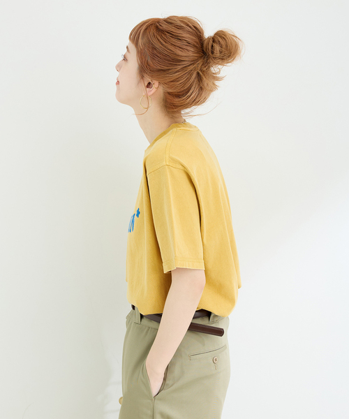 Nikben（ニックベン）の「NIKBEN / ニックベン 別注 NIKBEN ロゴTEE（Tシャツ/カットソー・レディース・グリーン/ホワイト/イエロー・FREE）」の20枚目の写真