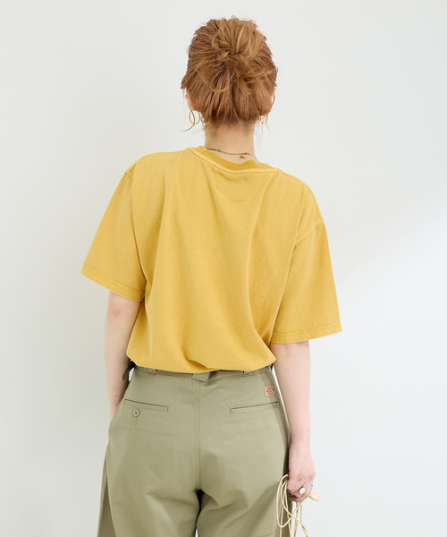 Nikben（ニックベン）の「NIKBEN / ニックベン 別注 NIKBEN ロゴTEE（Tシャツ/カットソー・レディース・グリーン/ホワイト/イエロー・FREE）」の21枚目の写真