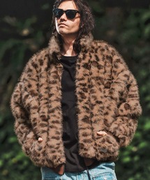 WONDER WALL MOTEL(_[EH[[e)mj10802- LEOPARD FUR JKT Ip[ht@[WPbg(̑AE^[)