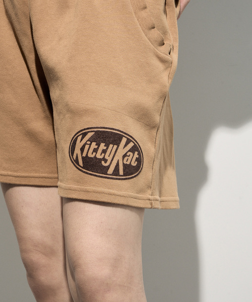 JOINT WORKS（ジョイントワークス）の「【MIXTA/ミクスタ】 KITTY KATプリントショーツ（スウェットパンツ・レディース・ブラック/キャメル・LARGE/MEDIUM）」の2枚目の写真