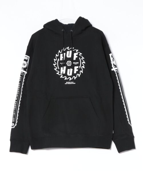 HUF(ハフ)の「【HUF】BUZZKILL P/O HOODIE PF00619(パーカー・メンズ・ブラック/グレー・XL/L/M/S)」の2枚目の写真