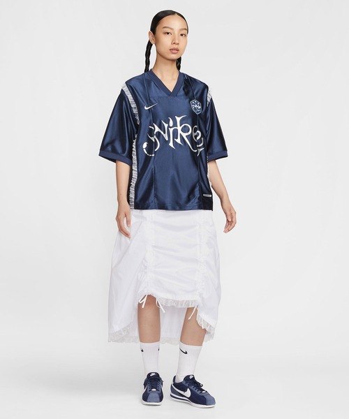 NIKE(ナイキ)の「NIKE AS W NSW SS GX JRSY TOP GCEL / ナイキ ウィメンズ NSW GX JRSY S/S トップ GCEL 【SP】(ジャージ・レディース・ネイビー/シルバー・L/M/S)」の12枚目の写真