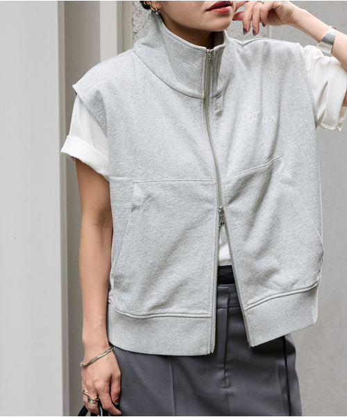 JOURNAL STANDARD(ジャーナルスタンダード)の「OE裏毛ダブルジップベスト(ベスト・レディース・ネイビー/チャコールグレー・FREE)」の21枚目の写真