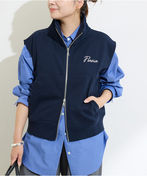 JOURNAL STANDARD(ジャーナルスタンダード)の「OE裏毛ダブルジップベスト(ベスト・レディース・ネイビー/チャコールグレー・FREE)」の19枚目の写真