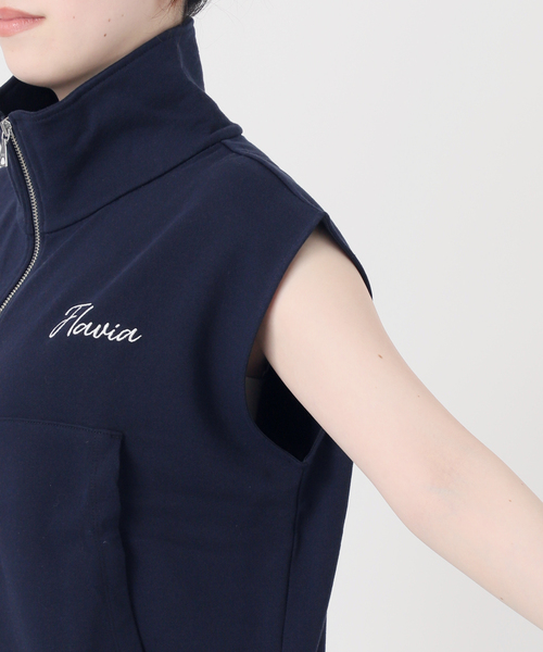 JOURNAL STANDARD(ジャーナルスタンダード)の「OE裏毛ダブルジップベスト(ベスト・レディース・ネイビー/チャコールグレー・FREE)」の12枚目の写真