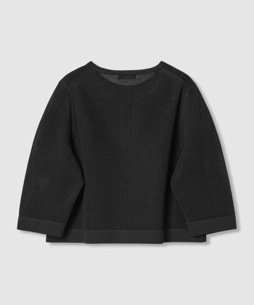 ANAYI　アナイ　長袖カーディガン　ボレロ　ノーカラー　ブラック レーヨンナイロンボレロカーディガン|ANAYI OFFICIAL ONLINE