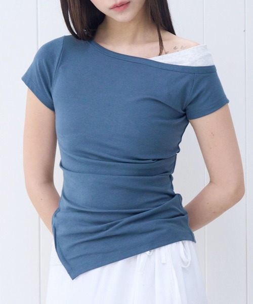 tシャツ PLACE STUDIO／アンバランスレイヤードT レディース PLACE STUDIO／アンバランスレイヤードT（Tシャツ/カットソー