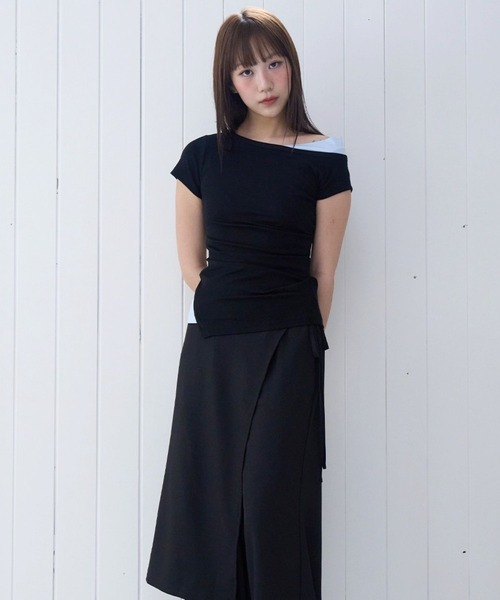 tシャツ PLACE STUDIO／アンバランスレイヤードT レディース PLACE STUDIO／アンバランスレイヤードT（Tシャツ/カットソー