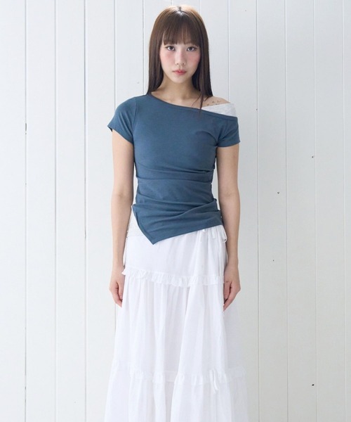 tシャツ PLACE STUDIO／アンバランスレイヤードT レディース PLACE STUDIO／アンバランスレイヤードT（Tシャツ/カットソー