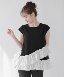 刺繍ダブルカラーレイヤードトップス（その他トップス）｜Fit more