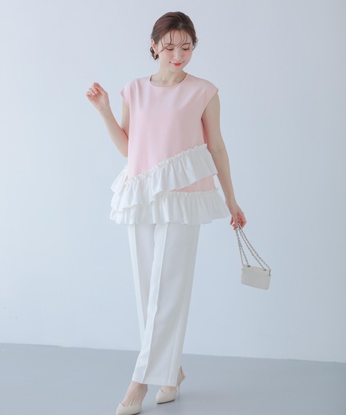 Fit more（フィットモア）の「アシンメトリーフリルトップス（その他トップス・レディース・ブルー/ブラック/ピンク・FREE）」の14枚目の写真