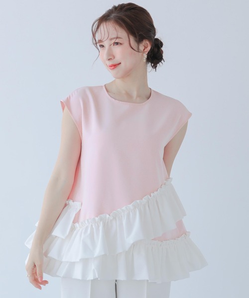 Fit more（フィットモア）の「アシンメトリーフリルトップス（その他トップス・レディース・ブルー/ブラック/ピンク・FREE）」の15枚目の写真