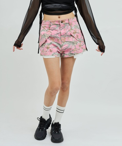 atmos pink（アトモスピンク）の「atmos pink Real Tree Camouflage Short Pants / アトモス ピンク リアル ツリー カモフラージュ ショート パンツ（その他パンツ・レディース・ブラウン系その他/ピンク系その他/ホワイト・FREE）」の6枚目の写真