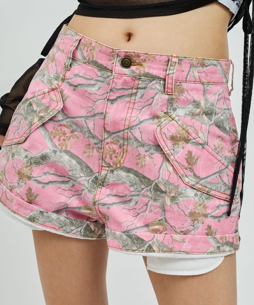 atmos pink（アトモスピンク）の「atmos pink Real Tree Camouflage Short Pants / アトモス ピンク リアル ツリー カモフラージュ ショート パンツ（その他パンツ・レディース・ブラウン系その他/ピンク系その他/ホワイト・FREE）」の7枚目の写真