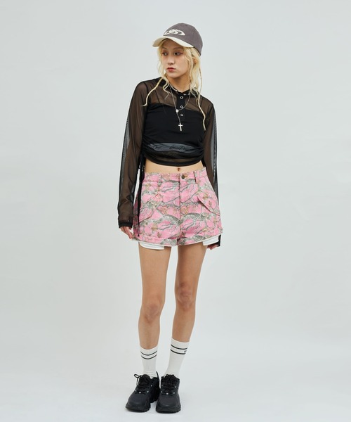atmos pink（アトモスピンク）の「atmos pink Real Tree Camouflage Short Pants / アトモス ピンク リアル ツリー カモフラージュ ショート パンツ（その他パンツ・レディース・ブラウン系その他/ピンク系その他/ホワイト・FREE）」の5枚目の写真