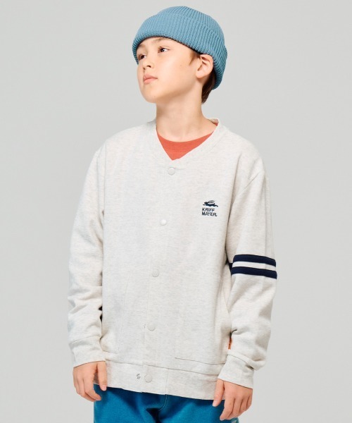 KRIFF MAYER Kid's Collection（クリフメイヤーキッズコレクション）の「チェルシージャケット/カーディガン（カーディガン/ボレロ・キッズ・ネイビー/オートミール/チャコール/ライトグリーン・170/160/150/140/130/120）」の3枚目の写真