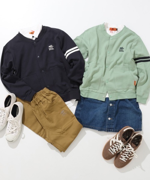 KRIFF MAYER Kid's Collection（クリフメイヤーキッズコレクション）の「チェルシージャケット/カーディガン（カーディガン/ボレロ・キッズ・ネイビー/オートミール/チャコール/ライトグリーン・170/160/150/140/130/120）」の5枚目の写真