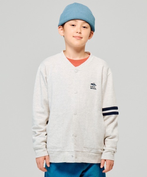 KRIFF MAYER Kid's Collection（クリフメイヤーキッズコレクション）の「チェルシージャケット/カーディガン（カーディガン/ボレロ・キッズ・ネイビー/オートミール/チャコール/ライトグリーン・170/160/150/140/130/120）」の6枚目の写真