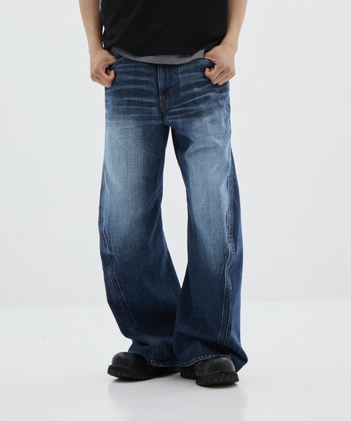 NVRFRGT O別注 3D TWISTED WIDE LEG size1 NVRFRGT ジーンズ 「NVRFRGT」別注 3D TWISTED WIDE LEG JEANS