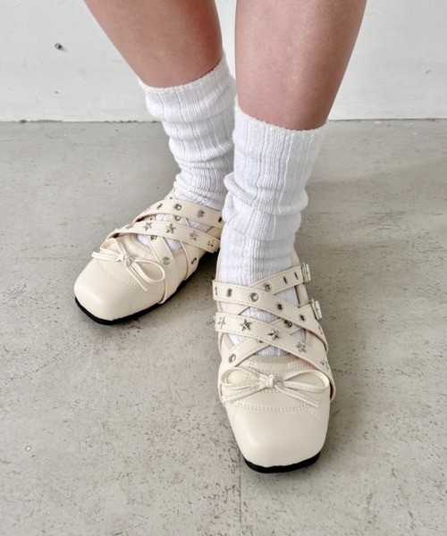 セール】ハトメベルトリボンバレエシューズ（バレエシューズ）｜SOLLON