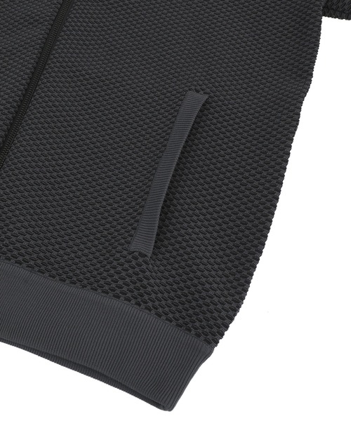 MEN'S BIGI（メンズビギ）の「ハニカムニット ジップパーカー（パーカー・メンズ・ネイビー/ブラック系その他・01/03/02）」の6枚目の写真