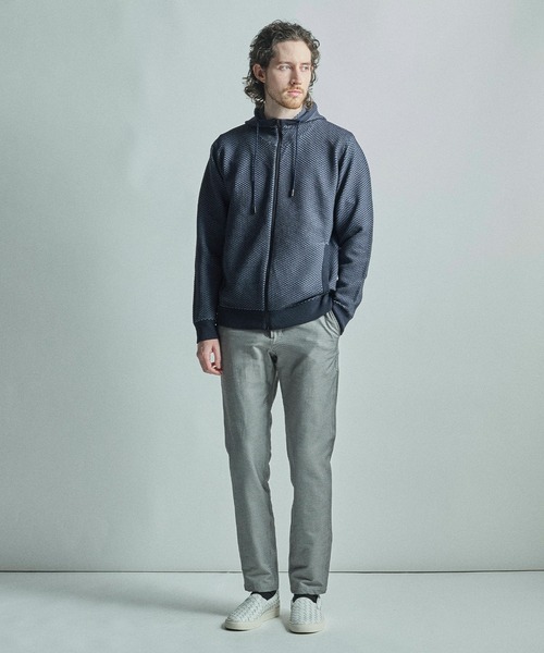 MEN'S BIGI（メンズビギ）の「ハニカムニット ジップパーカー（パーカー・メンズ・ネイビー/ブラック系その他・01/03/02）」の14枚目の写真