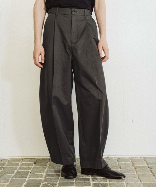 HARE（ハレ）の「シルキーコットンワイドテーパートパンツ(HARE)（チノパンツ・メンズ・ブラック/グリーン/グレー・FREE）」の3枚目の写真