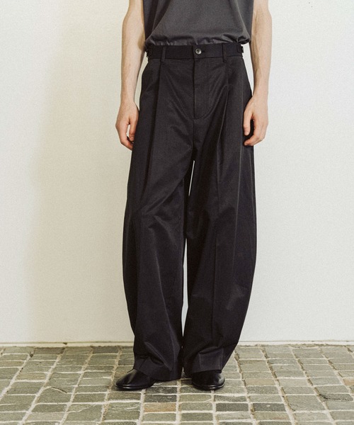 HARE（ハレ）の「シルキーコットンワイドテーパートパンツ(HARE)（チノパンツ・メンズ・ブラック/グリーン/グレー・FREE）」の2枚目の写真