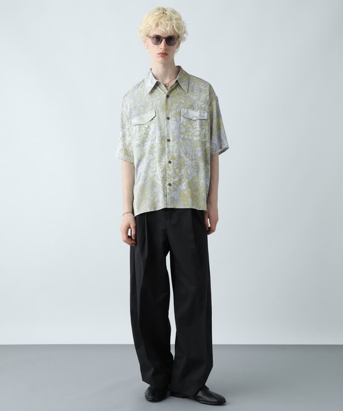 HARE（ハレ）の「シルキーコットンワイドテーパートパンツ(HARE)（チノパンツ・メンズ・ブラック/グリーン/グレー・FREE）」の4枚目の写真