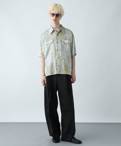 HARE（ハレ）の「シルキーコットンワイドテーパートパンツ(HARE)（チノパンツ・メンズ・ブラック/グリーン/グレー・FREE）」の5枚目の写真