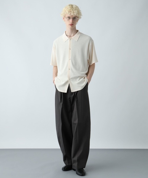 HARE（ハレ）の「シルキーコットンワイドテーパートパンツ(HARE)（チノパンツ・メンズ・ブラック/グリーン/グレー・FREE）」の6枚目の写真