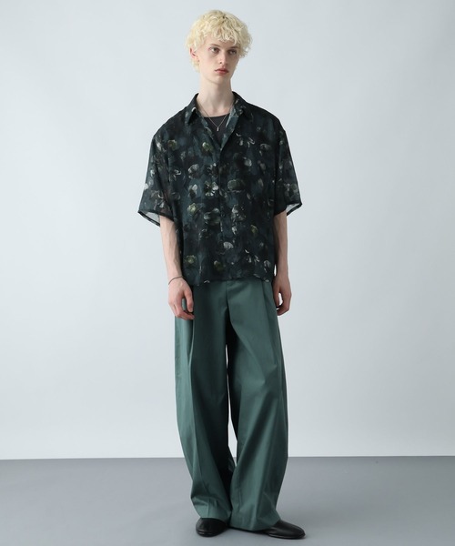 HARE（ハレ）の「シルキーコットンワイドテーパートパンツ(HARE)（チノパンツ・メンズ・ブラック/グリーン/グレー・FREE）」の11枚目の写真