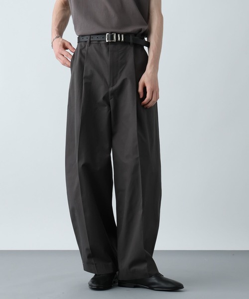HARE（ハレ）の「シルキーコットンワイドテーパートパンツ(HARE)（チノパンツ・メンズ・ブラック/グリーン/グレー・FREE）」の14枚目の写真