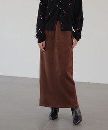 EMMEL REFINES | ＜EMMEL REFINES＞EM スウェードライク ステッチ Iラインスカート(スカート)