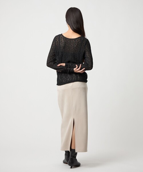 EMMEL REFINES（エメルリファインズ）の「＜EMMEL REFINES＞EM スウェードライク ステッチ Iラインスカート（スカート・レディース・ナチュラル/ダークブラウン・S/M）」の16枚目の写真