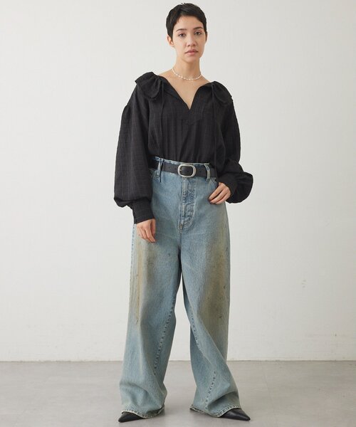 THE PAUSE（ザ ポーズ）の「【THE PAUSE】オーバルバックルベルト（ベルト・レディース・グレー系その他/ブラック・FREE）」の11枚目の写真