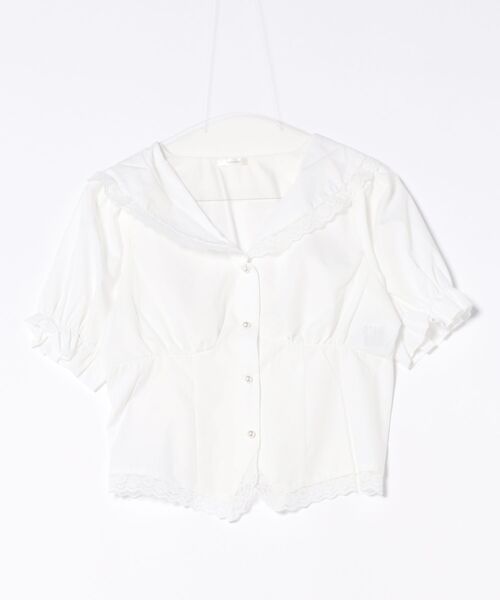 apres jour(アプレジュール)の「【French girly collection】レースフリル切り替えブラウス(シャツ/ブラウス・レディース・ブラック/ホワイト・X-LARGE/フリー)」の11枚目の写真