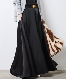 CHIC STYLE | サテンフレアマキシスカート＜大きいサイズ有＞シックスタイル(スカート)