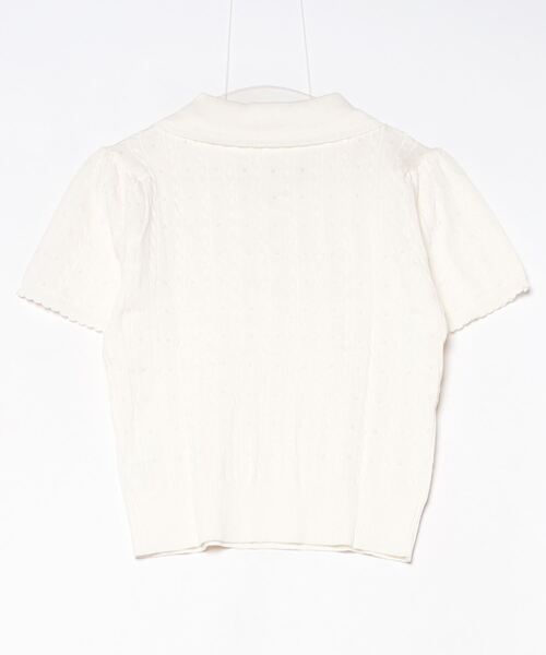 gossip!ロサンゼルス(ゴシップロサンゼルス)の「ラペルニットトップス(ニット/セーター・レディース・ピンク/アイボリー/グレー・FREE)」の4枚目の写真