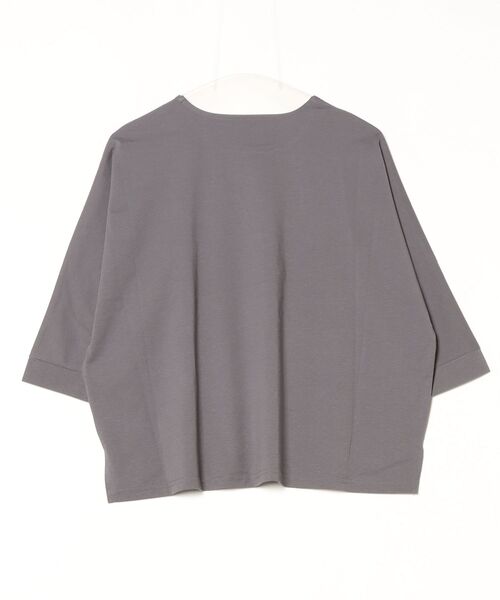 BRODIAEA（ブローディア）の「BRODIAEA ロゴ刺繍七分袖Ｔシャツ（Tシャツ/カットソー・レディース・グレー/ブルーグリーン/グレイッシュベージュ/ブラック/レンガ・40）」の10枚目の写真