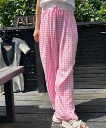 ギンガムチェック」に該当するパンツ（ピンク/桃色系）ファッション